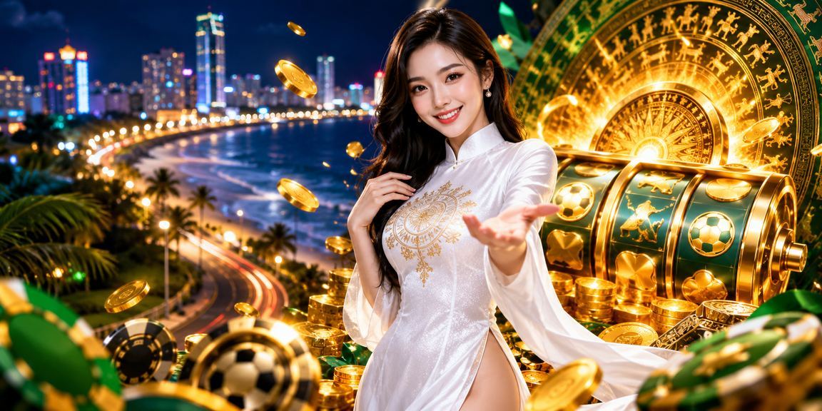 Người dùng Phan Thiết xem slot mới trên điện thoại trong không gian áo dài